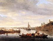 RUYSDAEL, Salomon van The Crossing at Nimwegen af Spain oil painting reproduction